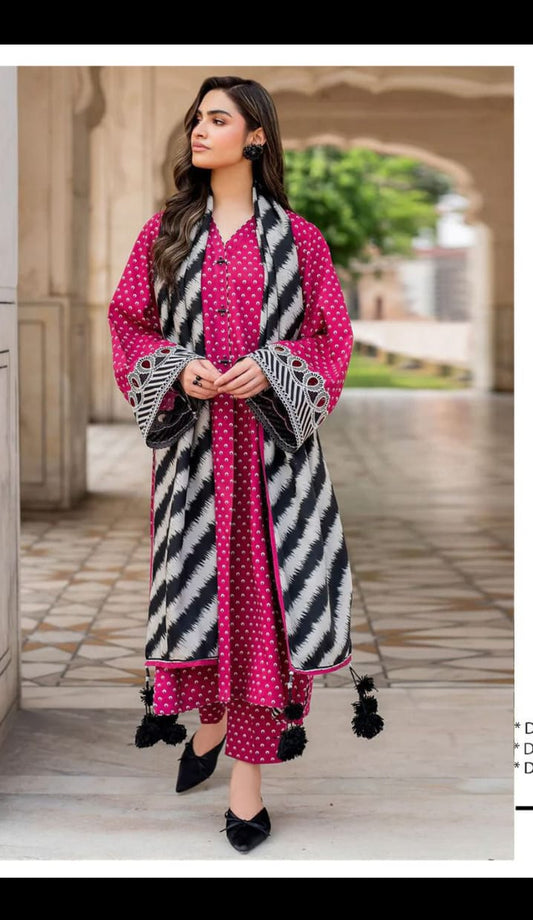 Baroque Digital Printed 3pcs Karandi