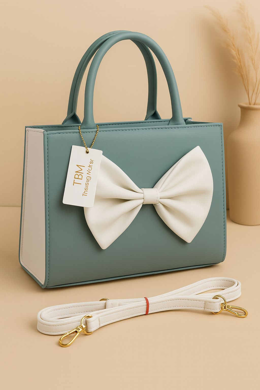 Bow Style TBM Handbag – Elegance with a Touch of Charm