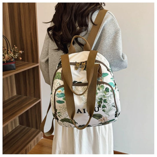 Parachute Double Zipper Backpack / Mother Bag