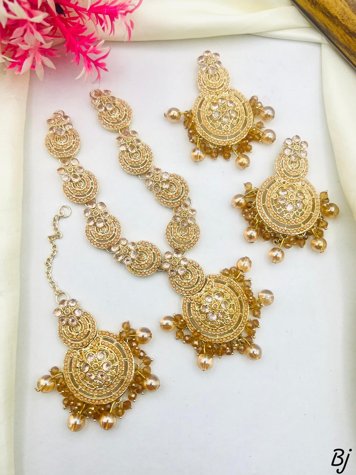 💞&nbsp;Fancy Zircon Mala Style Set&nbsp; – Shine Like a Queen! 💞