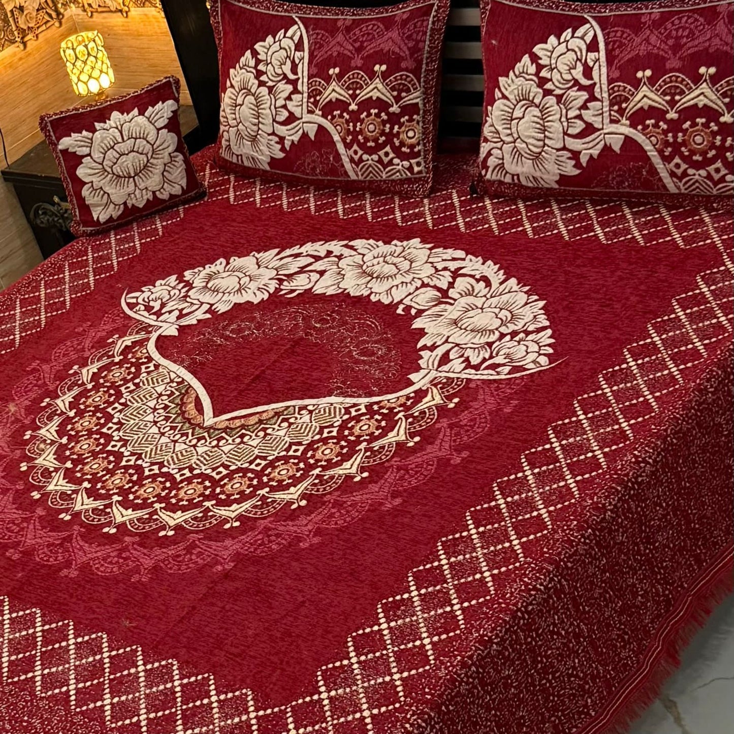 4Pc Velvet Jacquard Bedsheet