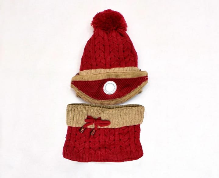 “WinterShield 3-in-1 Wool Set – Beanie | Neck Warmer | Mask”