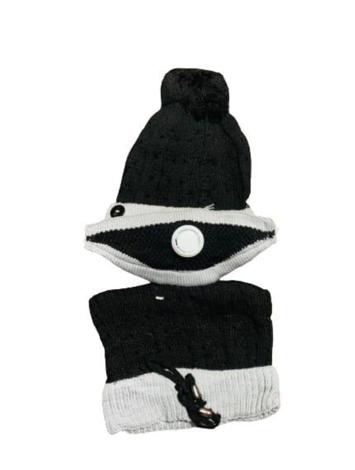 “WinterShield 3-in-1 Wool Set – Beanie | Neck Warmer | Mask”