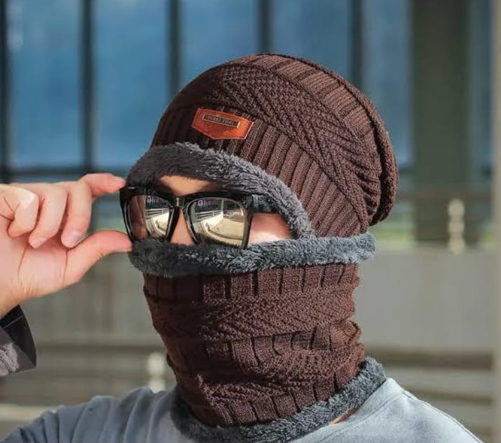 “WinterShield Wool Set – Cap & Neck Warmer”