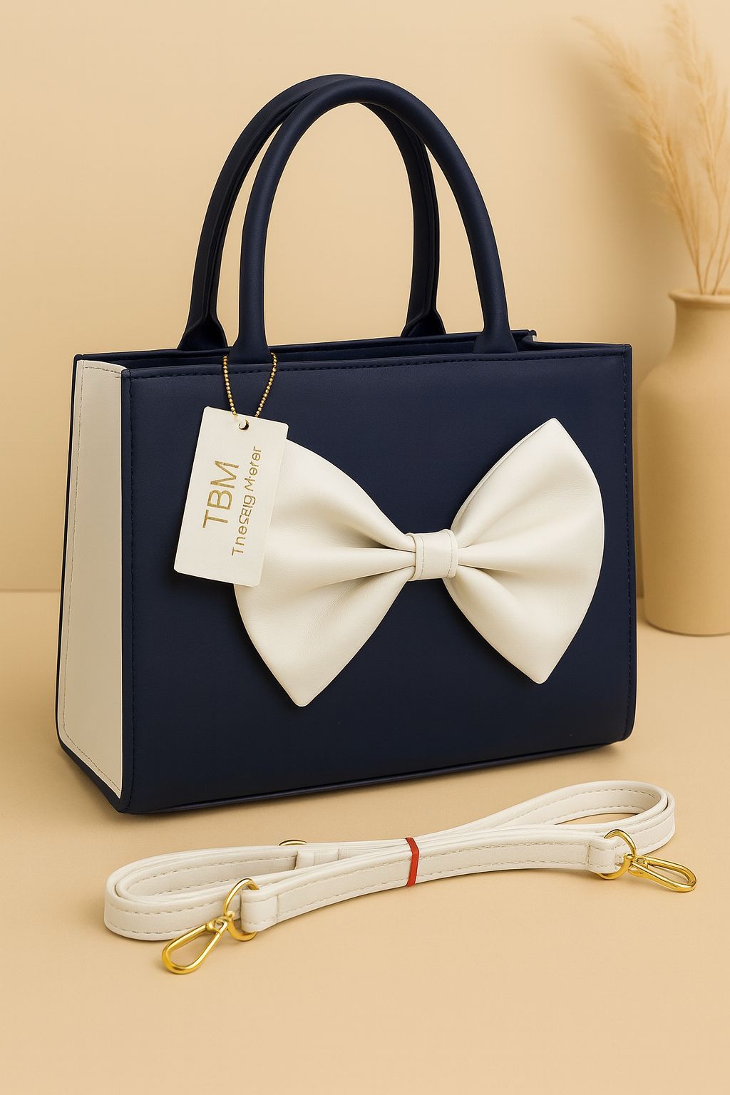 Bow Style TBM Handbag – Elegance with a Touch of Charm