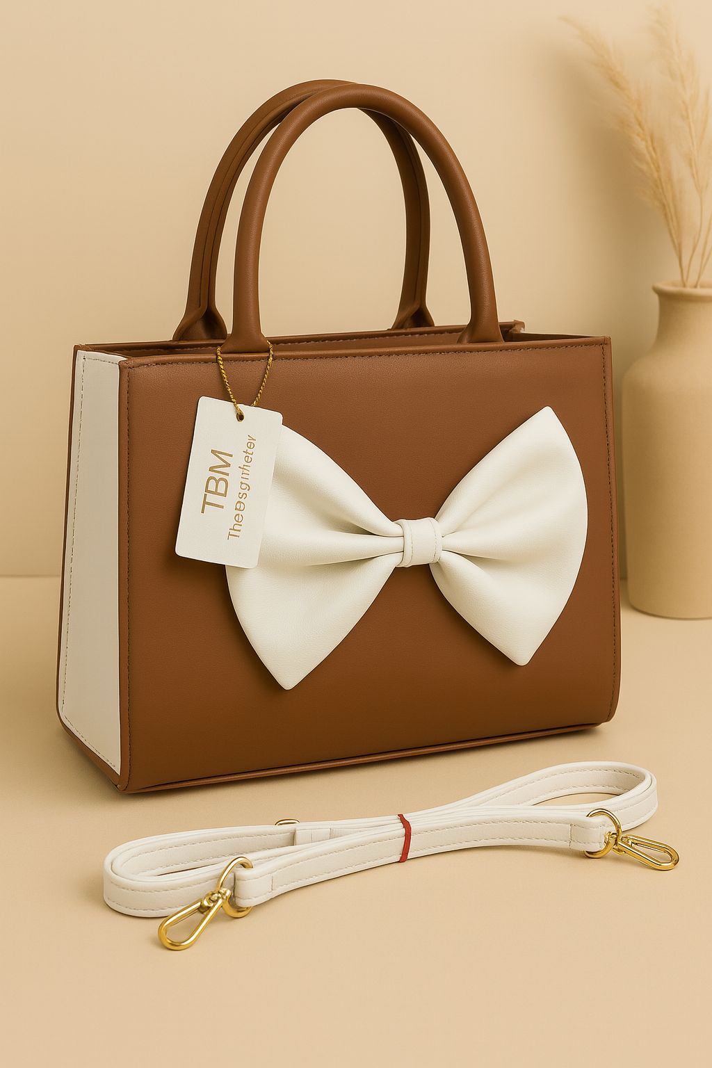 Bow Style TBM Handbag – Elegance with a Touch of Charm