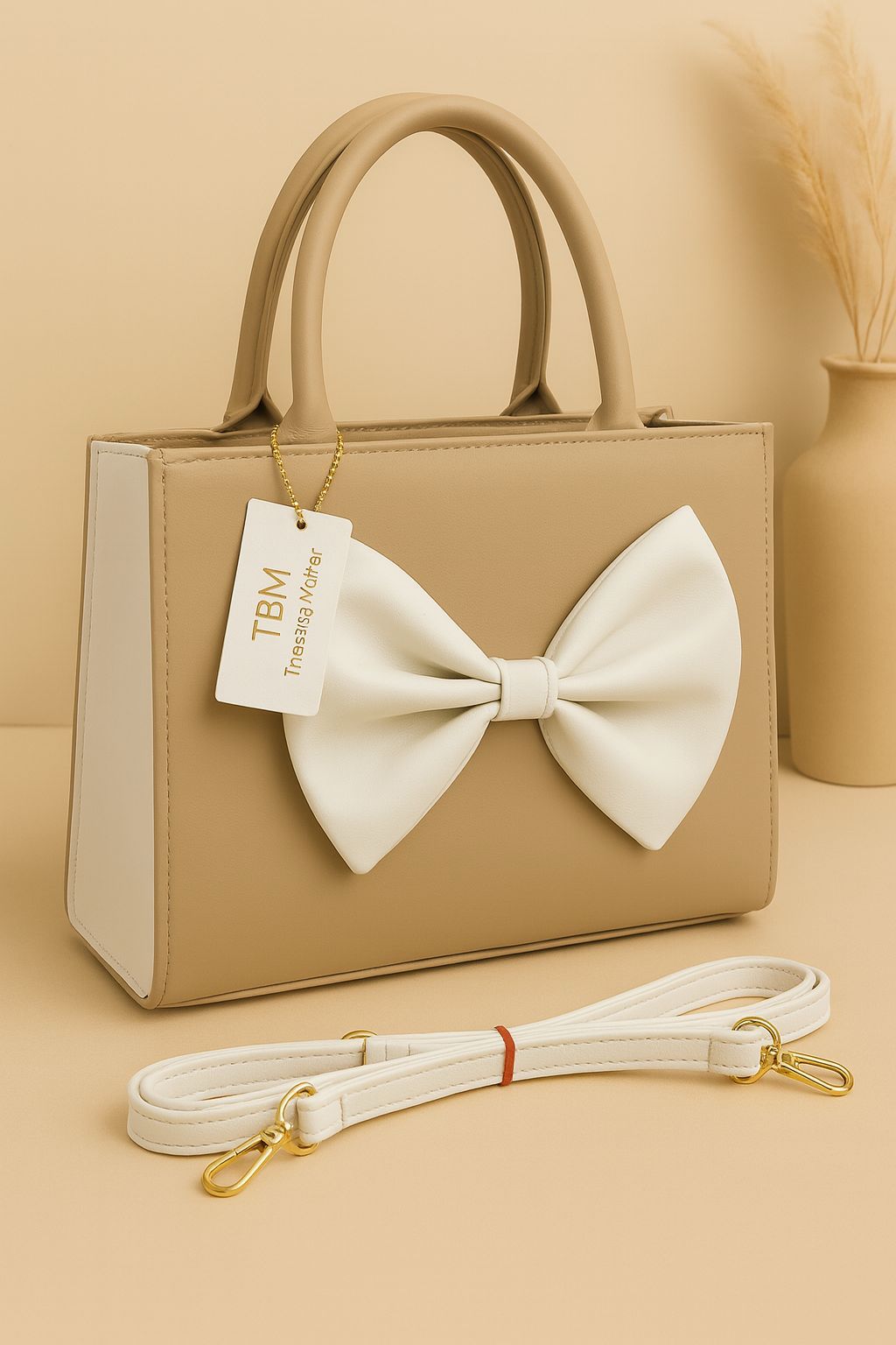 Bow Style TBM Handbag – Elegance with a Touch of Charm