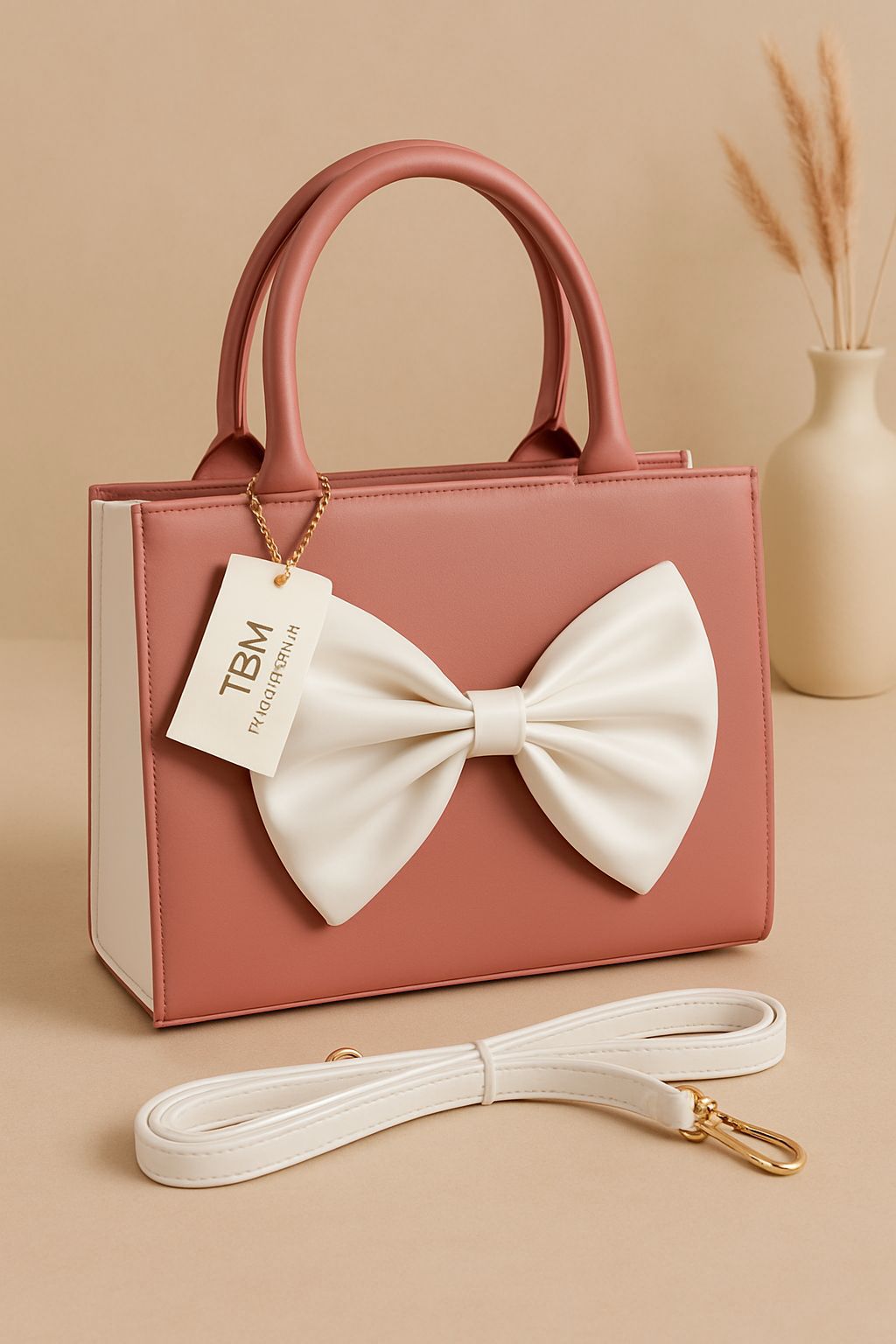 Bow Style TBM Handbag – Elegance with a Touch of Charm