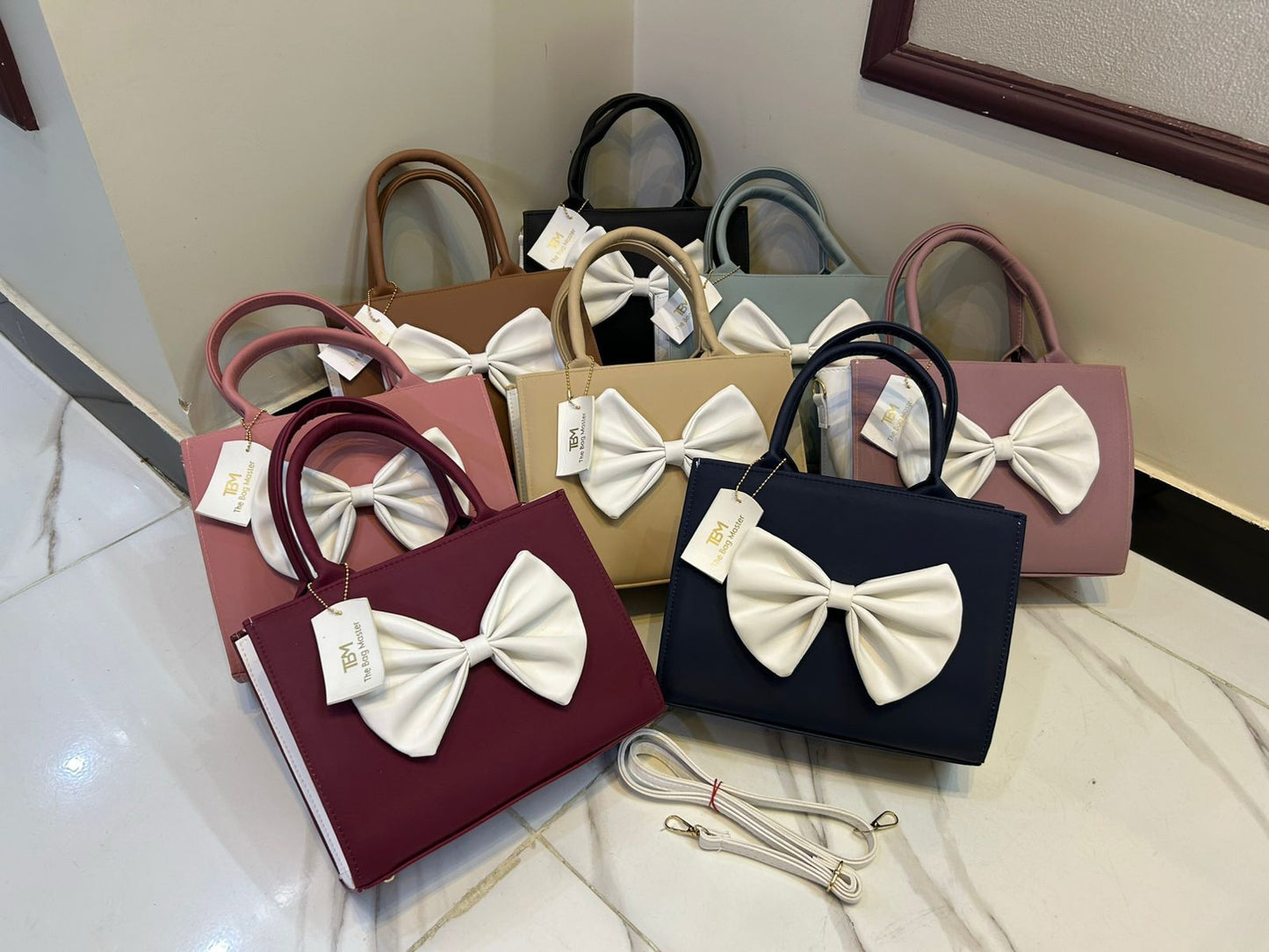 Bow Style TBM Handbag – Elegance with a Touch of Charm