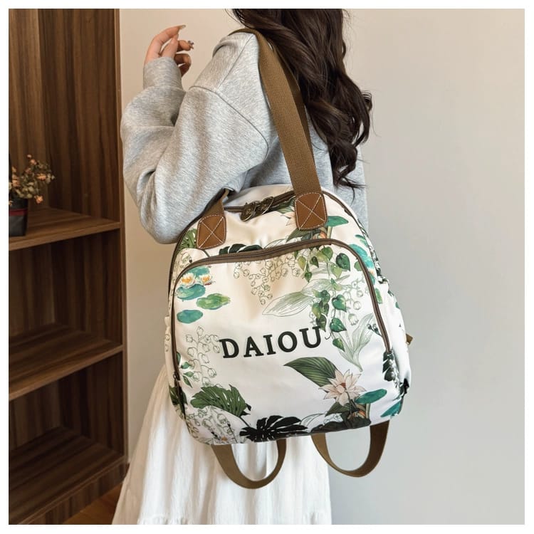 Parachute Double Zipper Backpack / Mother Bag