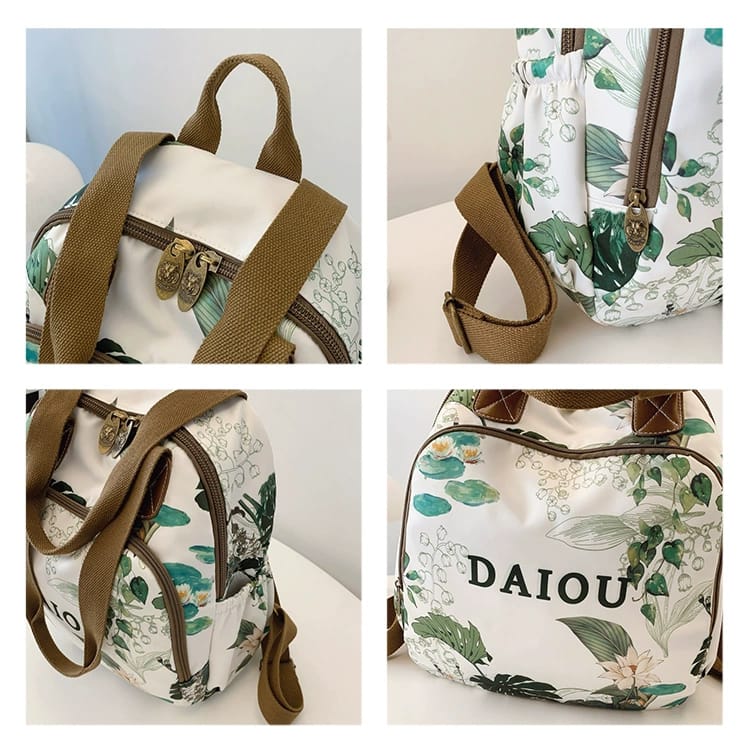 Parachute Double Zipper Backpack / Mother Bag