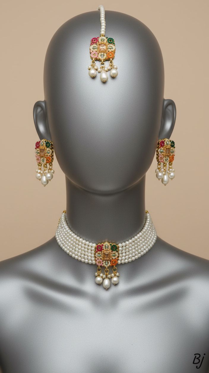 💖New Arrival – Fancy Nauretan Choker Set 💖