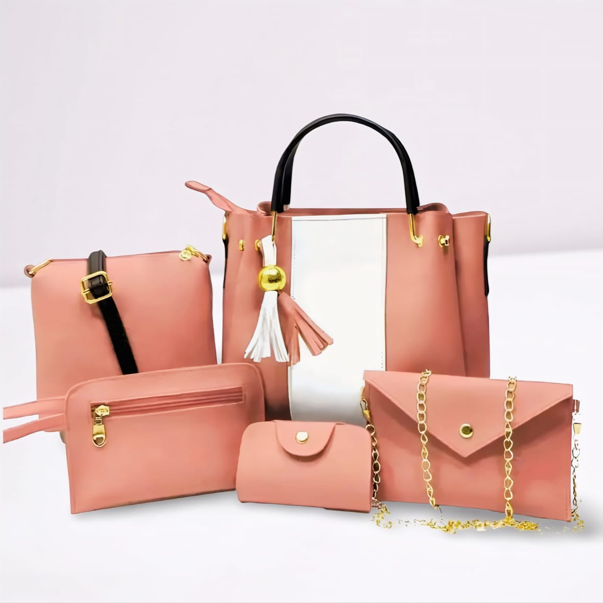 5 PCS Premium Synthetic Leather Bag Set