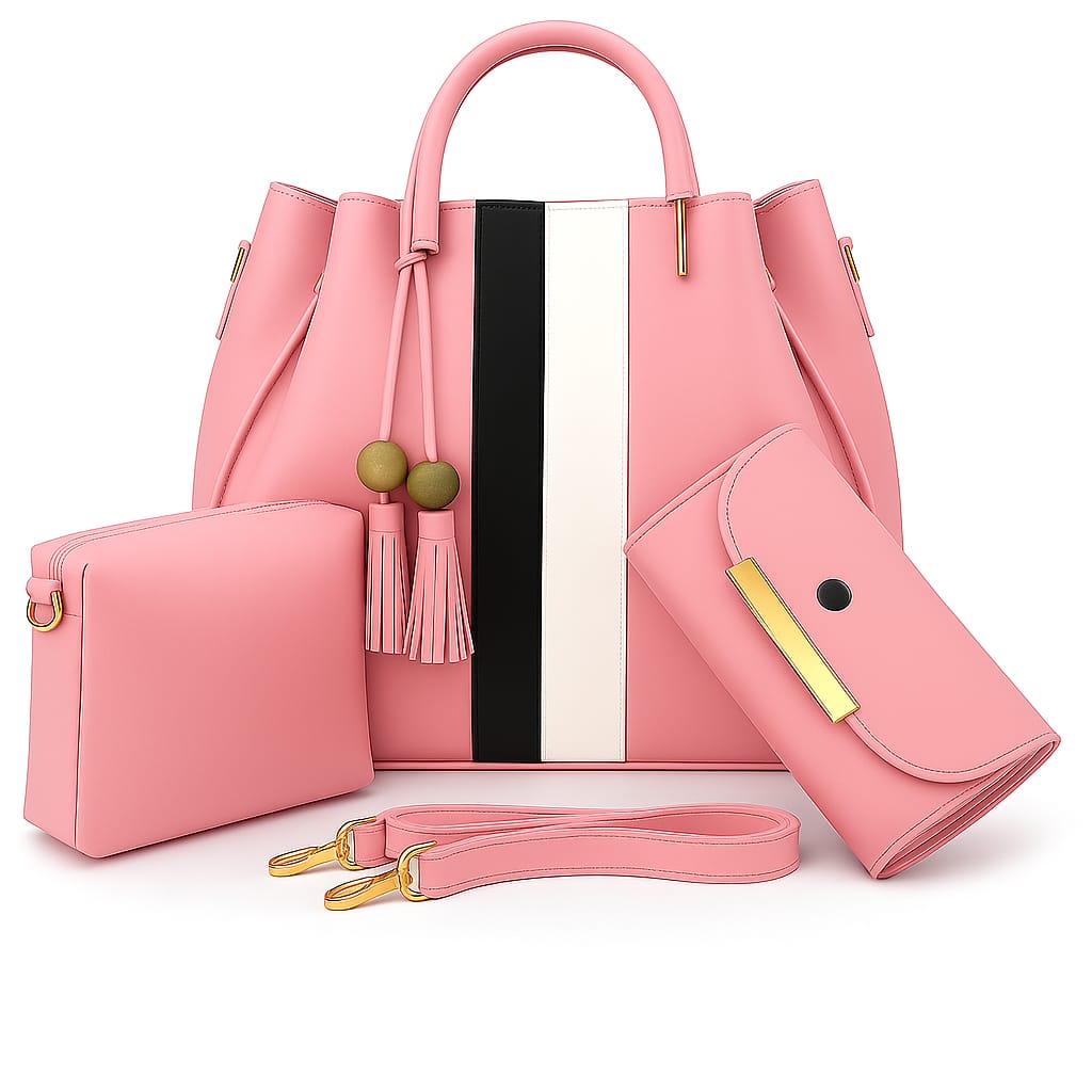 3PCS Premium Synthetic Leather Bag Set