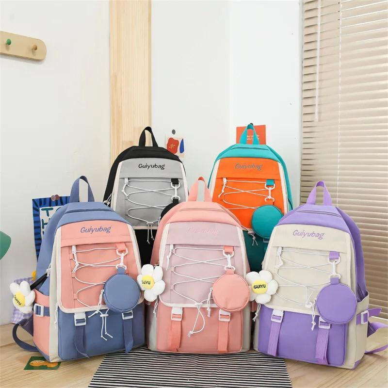 🎒 New Arrival – 4 Pcs Nylon Backpack Set 🎒